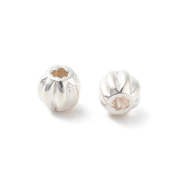

PandaHall 925 Sterling Silver Pumpkin Beads, Silver, 3mm, Hole: 0.8mm, 142pcs/10g Sterling Silver Pumpkin