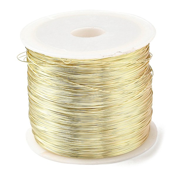 

PandaHall Copper Wire, Round, for Jewelry Making, Light Gold, 0.3mm, about 492.13 Feet(150m)/Roll Brass Round