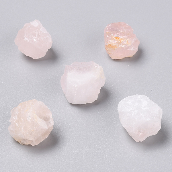 

PandaHall Rough Natural Rose Quartz Beads, No Hole/Undrilled, Round, 15~20mm Rose Quartz Round