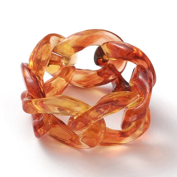 

PandaHall Transparent Acrylic Curb Chain Finger Rings, Chocolate, Inner Diameter: 19mm Acrylic Brown
