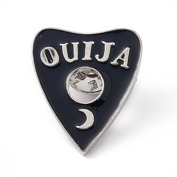 

PandaHall Enamel Pin, Alloy Badge for Backpack Clothing, Platinum, Heart Pattern, 26x22x2mm, Pin: 1mm Alloy+Enamel Heart Black