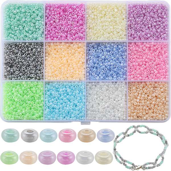 

PandaHall SUNNYCLUE 1 Box 9600Pcs Glass Seed Beads 2mm Mini Pony Beads 11/0 Small Pony Beads Seed Bead Bulk Round Pony Bead Waist Beads..., Multicolor