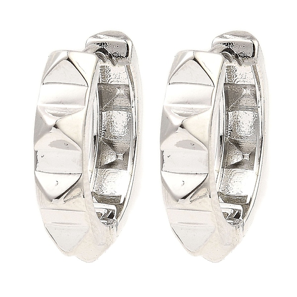 

PandaHall Brass Spike Hoop Earrings, Ring, Platinum, 20x21x4.5mm Brass