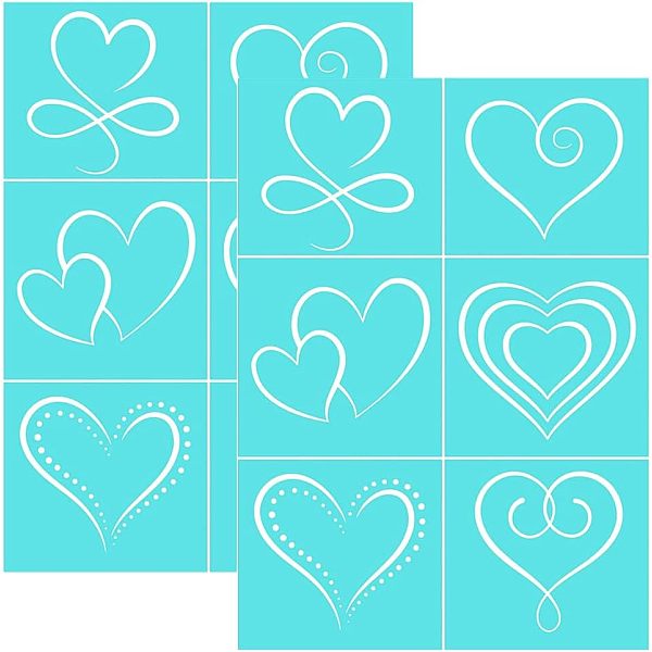 

PandaHall OLYCRAFT 2pcs Self Adhesive Silk Screen Printing Stencil Deer Pattern Mesh Transfers Turquoise Adhesive Screen Printing Template..., Green
