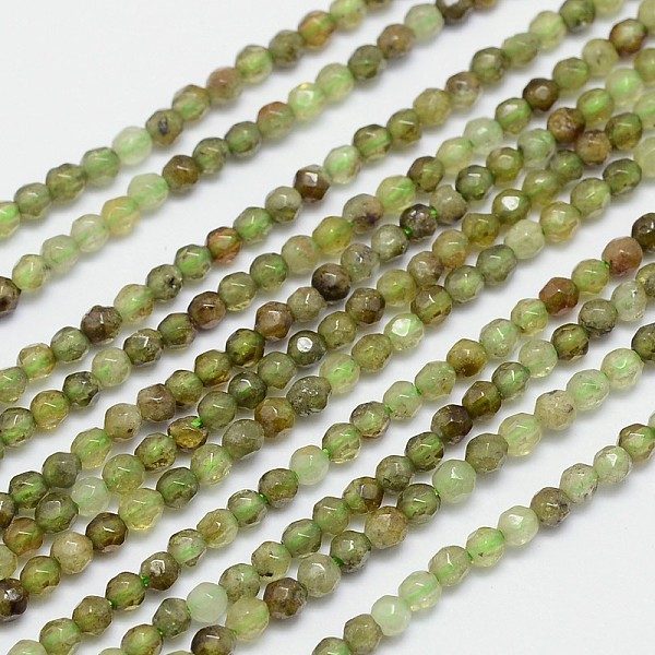 

PandaHall Faceted Natural Green Garnet Round Bead Strands, Andradite Beads, 3mm, Hole: 1mm, about 132pcs/strand, 15.5 inch Garnet Round...