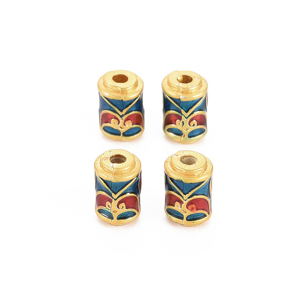 

PandaHall Rack Plating Alloy Enamel Beads, Long-Lasting Plated, Matte Style, Cadmium Free & Nickel Free & Lead Free, Column, Teal, 6x8.5mm..., Cyan