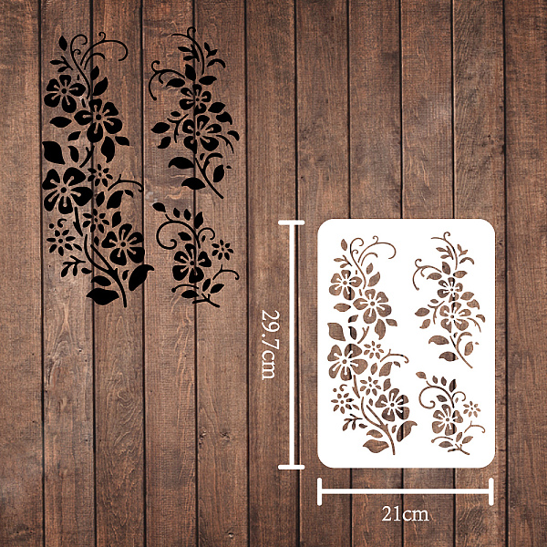 

PandaHall Large Plastic Reusable Drawing Painting Stencils Templates, for Painting on Scrapbook Fabric Tiles Floor Furniture Wood, Rectangle...