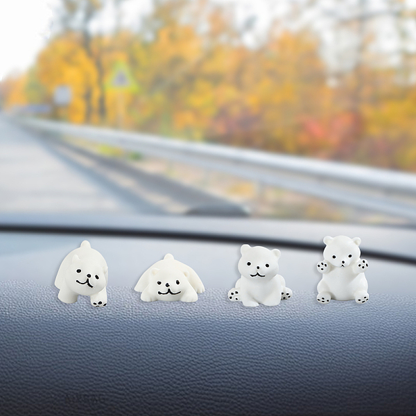 かわいい樹脂製ミニクマのダッシュボードオーナメント