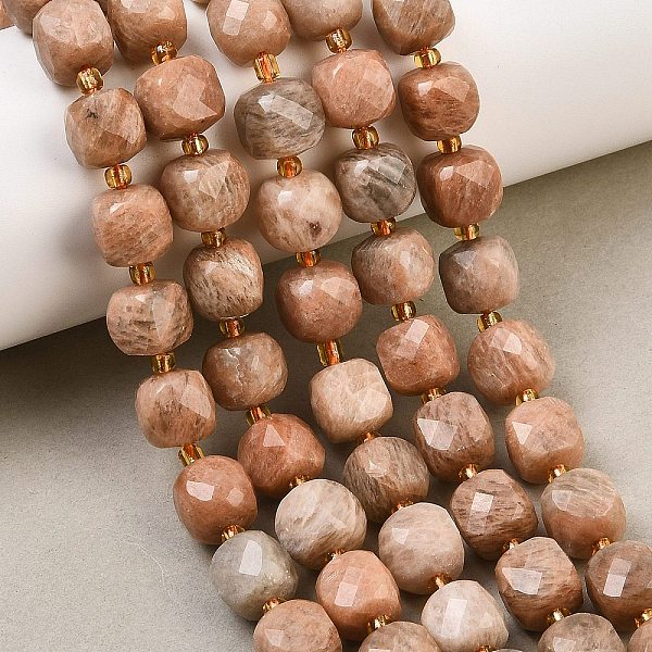 Brins de perles d'amazonite naturelle chauffées
