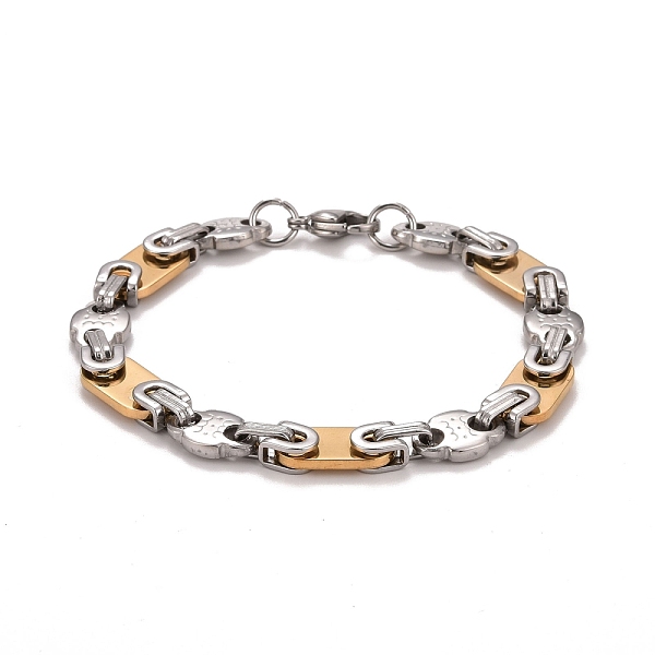 

PandaHall Vacuum Plating 304 Stainless Steel Oval Link Chains Bracelet, Two Tone Highly Sturdy Bracelet for Men Women, Golden & Stainless...