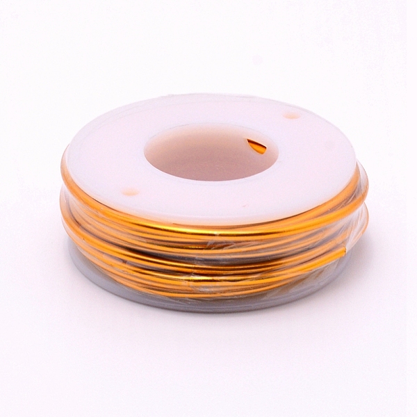 

PandaHall Matte Round Aluminum Wire, with Spool, Orange, 12 Gauge, 2mm, 5.8m/roll Aluminum Round Orange