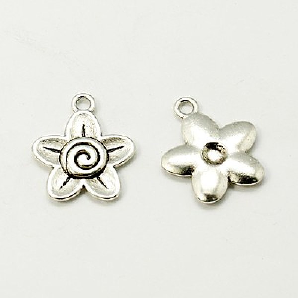 

PandaHall Tibetan Style Alloy Pendants, Cadmium Free & Nickel Free & Lead Free, Flower, Antique Silver, about 22.5mm long, 19mm wide, 3mm...
