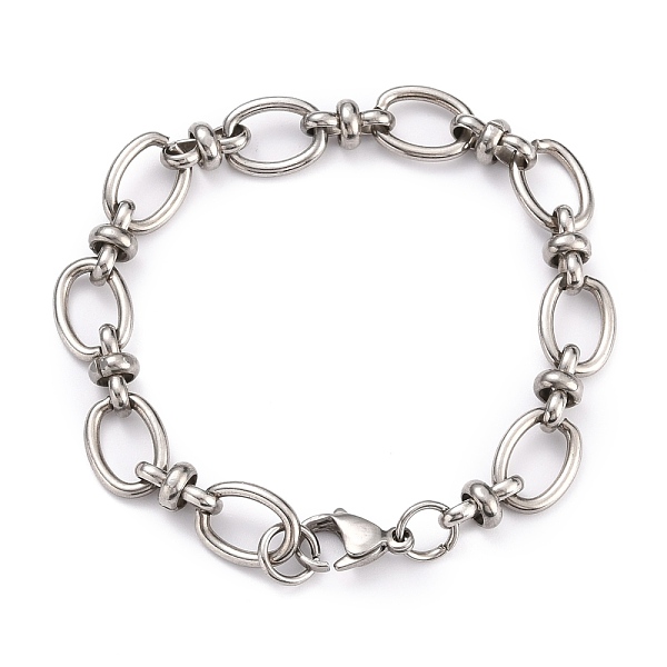 

PandaHall 304 Stainless Steel Oval Link Chain Bracelets, with Lobster Claw Clasps, Stainless Steel Color, 8-1/8 inch(20.5cm) 304 Stainless...