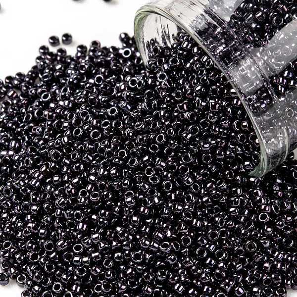 

PandaHall TOHO Round Seed Beads, Japanese Seed Beads, (90) Metallic Amethyst Gun Metal, 15/0, 1.5mm, Hole: 0.7mm, about 3000pcs/10g Glass..., Purple