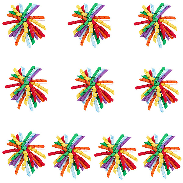 Polyester Self-Adhesive Curly Bows Gift Wrap Accessory
