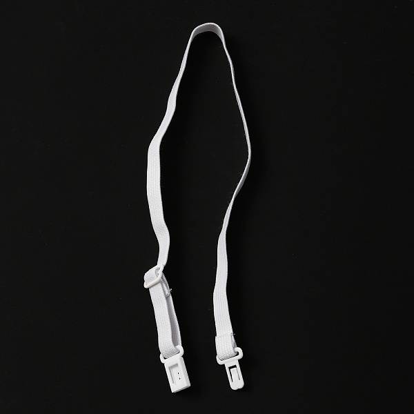 

PandaHall Polyester Elastic Bow Tie Extender Bands, Adjustable, with Plastic Buckle, White, 271~472x11x1mm Polyester Others White