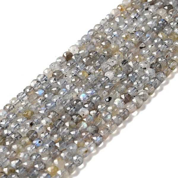 

PandaHall Natural Labradorite Beads Strands, Faceted, Cube, 4x4x4mm, Hole: 0.6mm, about 96pcs/strand, 15.24''(38.7cm) Labradorite Cube