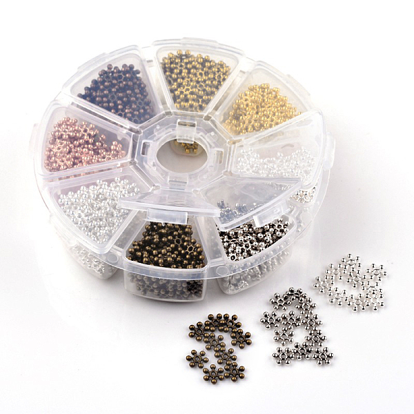 

PandaHall Tibetan Style Alloy Snowflake Beads Spacers, Mixed Color, 8.5x2.5mm, Hole: 1.5mm, about 1000pcs/box Alloy Snowflake