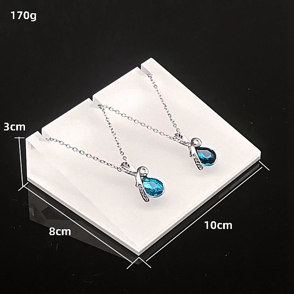 

PandaHall Acrylic Necklaces Display Stand, White, 8x10x3cm Acrylic White