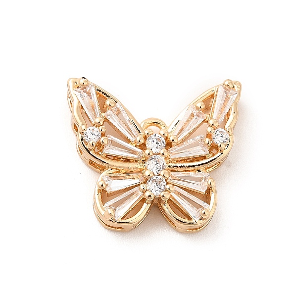 

PandaHall Brass with K9 Glass Pendants, Golden Butterfly Charms, Crystal, 15.5x17.8x5.5mm, Hole: 1.5mm K9 Glass Butterfly Clear