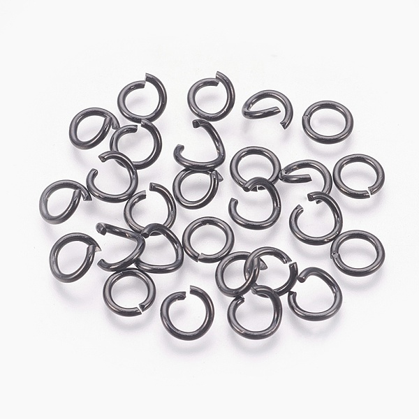 

PandaHall 304 Stainless Steel Open Jump Rings, Electrophoresis Black, 9x1.5mm 304 Stainless Steel