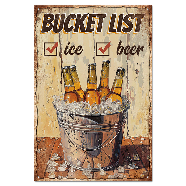 

PandaHall Vintage Metal Tin Sign, Iron Wall Decor for Bars, Restaurants, Cafe Pubs, Rectangle, Bottle, 300x200x0.5mm Iron Bottle
