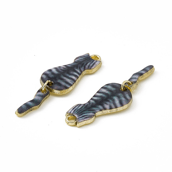 

PandaHall Painted Alloy Pendants, Cat Charm, Cadmium Free & Nickel Free & Lead Free, Golden, Slate Gray, 34x10x2.4mm, Hole: 1.5mm Alloy Cat...
