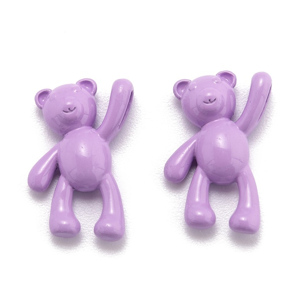 

PandaHall Spray Painted Brass Pendants, Bear, Plum, 18x10.5x4.5mm, Hole: 4.5x2mm Brass Bear Purple