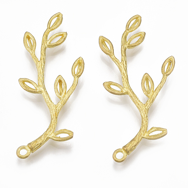 

PandaHall Brass Pendants, Nickel Free, Branch and Leaf, Raw(Unplated), 44.5x18x4mm, Hole: 1.8mm Brass Branch