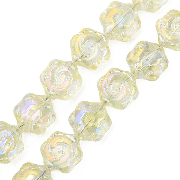 

PandaHall Electroplate Glass Beads Strands, AB Color, Flower, Champagne Yellow, 16x14.5x7.5mm, Hole: 1mm, about 40Pcs/strand, 24.80 inch...