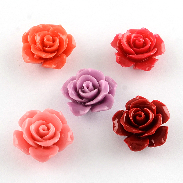 

PandaHall Dyed Flower Synthetical Coral Beads, Mixed Color, 15x8.5mm, Hole: 1mm Synthetic Coral Flower Multicolor