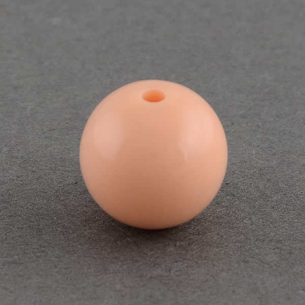 

PandaHall Solid Chunky Bubblegum Acrylic Ball Beads, Round, Light Salmon, 8mm, Hole: 1.5mm, about 1700pcs/500g Acrylic Round Red