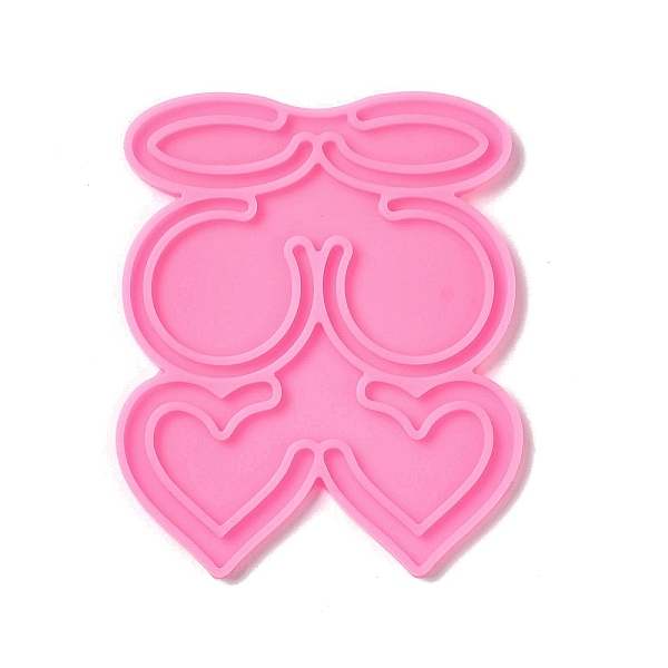

PandaHall DIY Silicone Pendant Molds, Resin Casting Molds, Clay Craft Mold Tools, Heart, Hot Pink, 130x108x6mm, Inner Diameter...