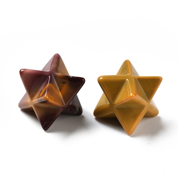 

PandaHall Natural Mookaite Beads, No Hole/Undrilled, Merkaba Star, 14.5~15x14.5~15x14.5~15mm Mookaite Star