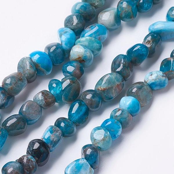 

PandaHall Natural Apatite Beads Strands, Nuggets, 4~9x4~7mm, Hole: 1mm, 15.5 inch(39.5cm) Apatite Nuggets Blue