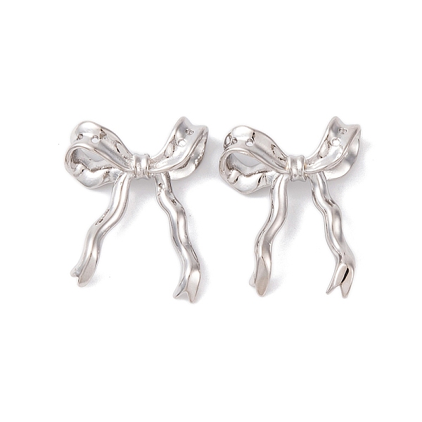 

PandaHall Brass Pendant, Bowknot, Real Platinum Plated, 29x22x7mm, Hole: 6~7x3.5~4mm Brass Bowknot