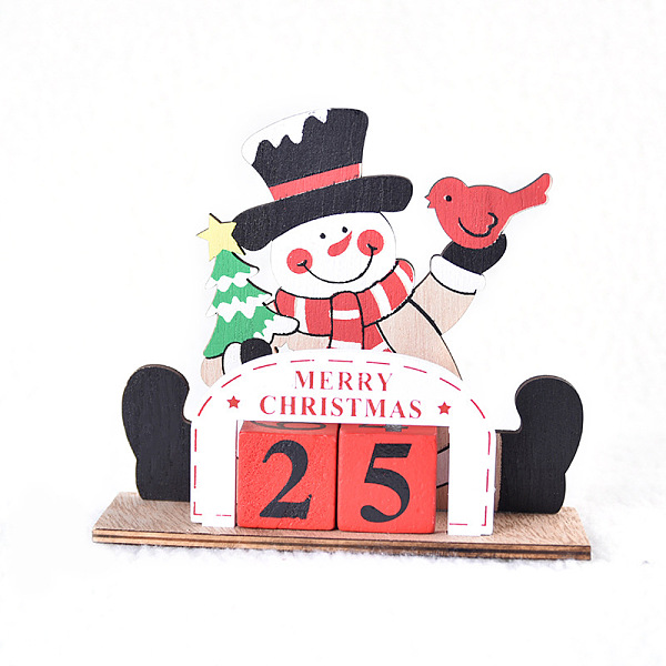 

PandaHall Wooden Doll Display Decoration, Christmas Ornaments, for Party Gift Home Decoration, Snowman, 52x150x135mm Wood Snowman
