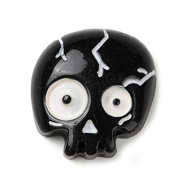 Totenkopf Halloween Undurchsichtige Decoden-Cabochons Aus Kunstharz