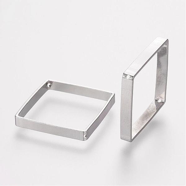 

PandaHall Brass Bead Frames, Rhombus, Platinum, 24x25x0.5mm, Hole: 0.5mm Brass Rhombus