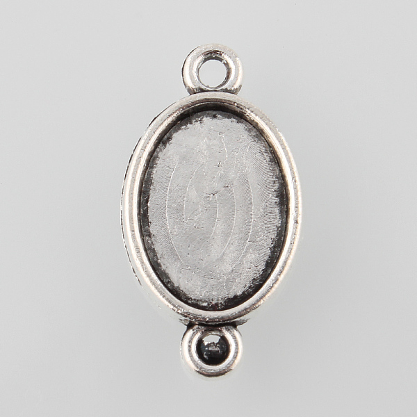 

PandaHall Antique Silver Tibetan Style Alloy Cabochon Connector Settings, Cadmium Free & Lead Free, Double-Sided Tray, Oval, Tray: 14x10mm...