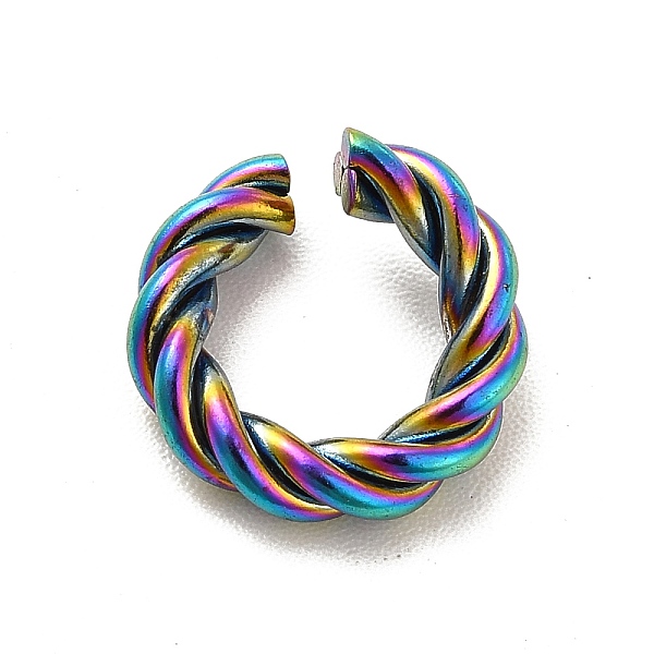 

PandaHall Ion Plating(IP) 304 Stainless Steel Open Jump Rings, Twist Round Ring, Rainbow Color, 9 Gauge, 11x3mm, Inner Diameter: 6mm 304...