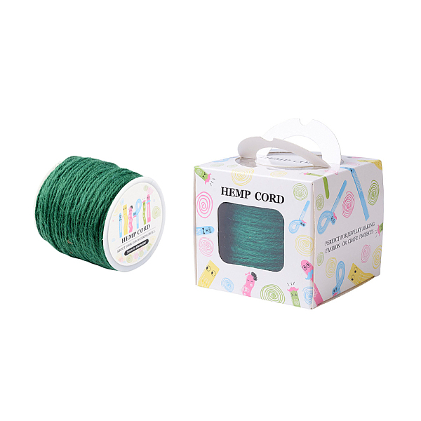 

PandaHall Colored Jute Cord, Jute String, Jute Twine, for Jewelry Making, Green, 2mm, 109.36yards/roll(100m/roll) Jute Green