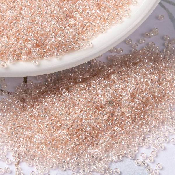 

PandaHall MIYUKI Round Rocailles Beads, Japanese Seed Beads, 15/0, (RR365) Light Shell Pink Luster, 1.5mm, Hole: 0.7mm, about 27777pcs/50g...