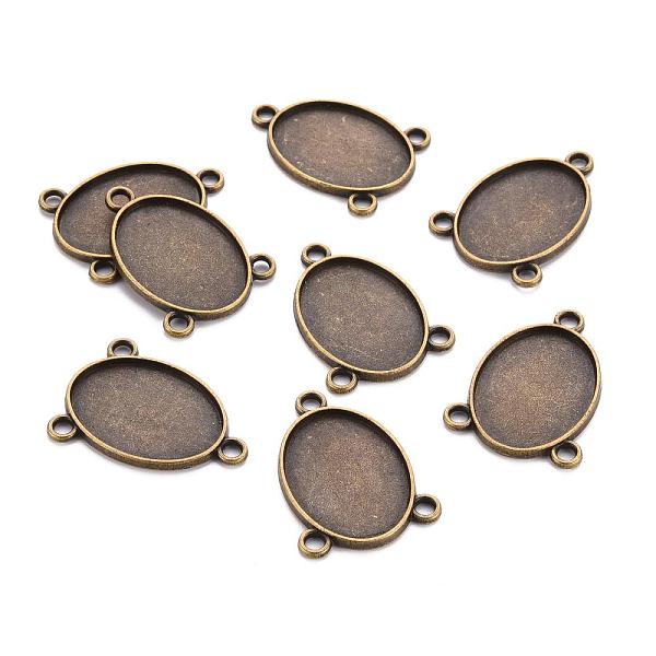 

PandaHall Tibetan Style Alloy Cabochon Connector Settings, Cadmium Free & Nickel Free & Lead Free, Oval, Antique Bronze, Tray: 18x25mm...