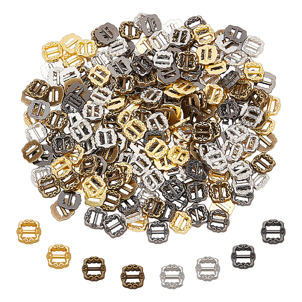 

PandaHall 240 Pcs 4 Colors Mini Buckles 6x6mm, Tri-Glide Slides Side Release Buckle Metal Adjuster Buckles for Knotting Webbing Strapping...
