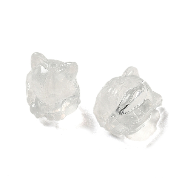 

PandaHall Transparent Glass Beads, Gradient Color, Fox, Clear, 16x14x12.5mm, Hole: 1.5mm Glass Fox Clear