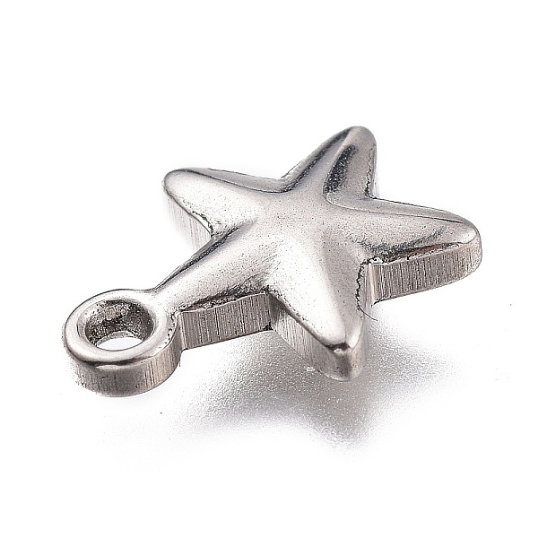 

PandaHall 304 Stainless Steel Charms, Star, Stainless Steel Color, 11x9x3mm, Hole: 1mm 304 Stainless Steel Star