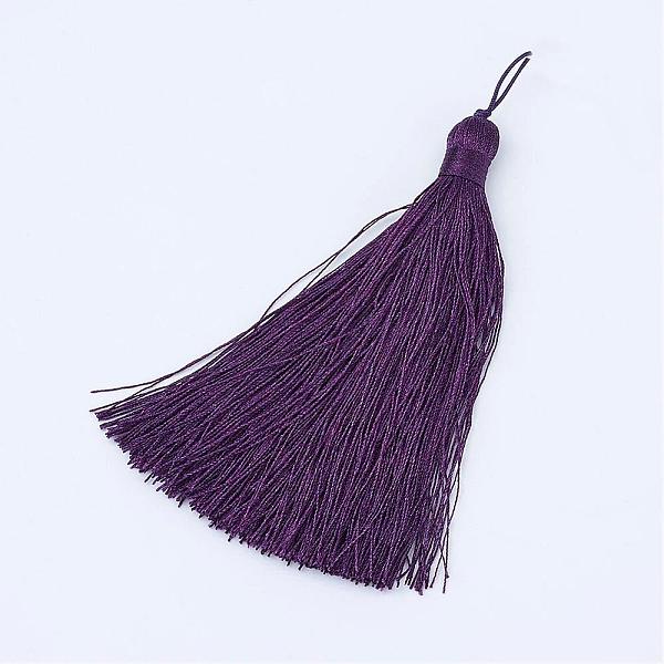 

PandaHall Nylon Tassel Big Pendants, Indigo, 105x11mm Nylon Purple