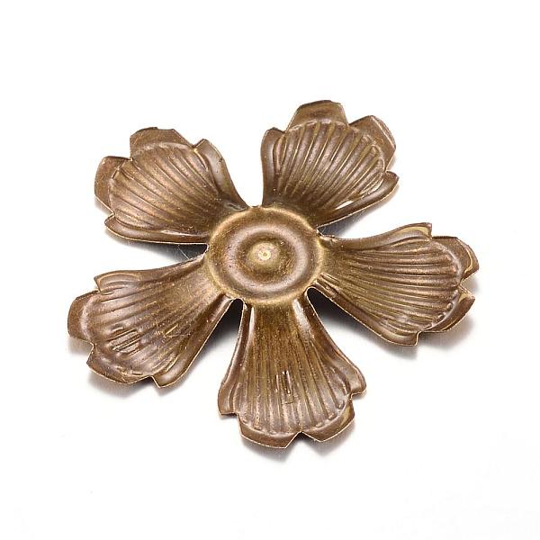 

PandaHall Iron Pendants, Etched Metal Embellishments, Flower, Antique Bronze, 33x34x3mm, Hole: 2.5~3mm Iron Flower