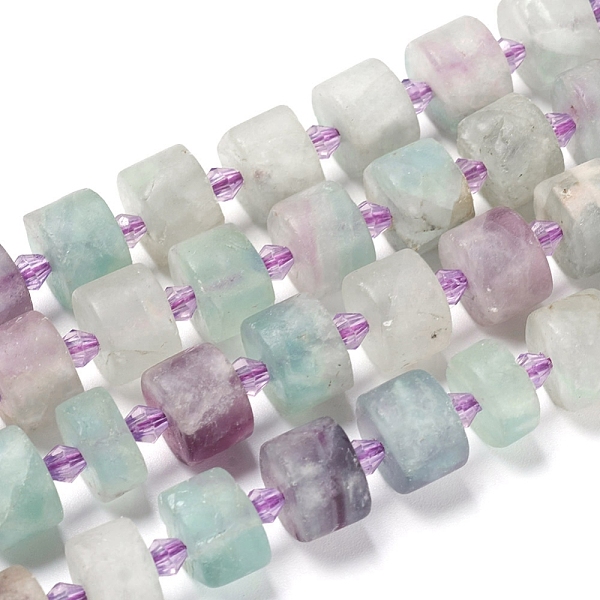 

PandaHall Natural Fluorite Beads Strands, Frosted, Column, 10~10.5x4~8.5mm, Hole: 1.2mm, about 36pcs/strand, 15.55 inch(39.5cm) Fluorite...